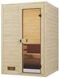 Weka Sauna Valida Gr. 1 mit Glast&uuml;r - Massivholzsauna 38 mm - Ohne Ofen