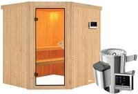 Karibu Sauna Lilja-3,6kW230VOfen-Steuerger&auml;t-Ohne Dachkranz