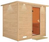 Karibu Sauna Sonara -Ohne Ofen-Inkl. Dachkranz