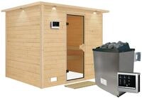 Karibu Sauna Sonara-9 kW Ofen-Steuerger&auml;t-Inkl.Dachkranz
