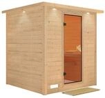 Karibu Sauna Mojave-Ohne Ofen-Inkl. Dachkranz