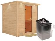 Karibu Sauna Mojave-9 kW Ofen-Steuerung-Inkl. Dachkranz