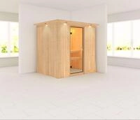 Karibu Sauna Bodin-ohne Ofen-Inkl. Dachkranz