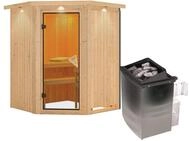 Karibu Sauna Larin-9 kWOfen int. Steuerung-Inkl.Dachkranz