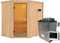 Karibu Sauna Carin 9kWOfen inkl.Steuerger&auml;t ohne Dachkranz