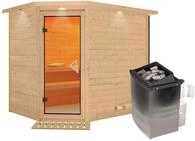 Karibu Sauna Tanami - 9 kW Ofen-Steuerung-Inkl.Dachkranz