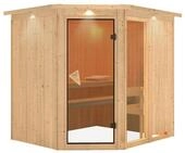 Karibu Sauna Fiona 2-Ohne Ofen-Inkl. Dachkranz