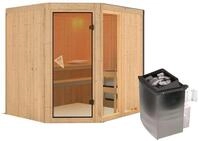 Karibu Sauna Fiona 2-9 kW Ofen-Steuerung-Ohne Dachkranz