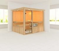Karibu Sauna Gobin-9kW Ofen int.Steuerung-Inkl.Dachkranz