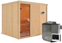 Karibu Sauna Gobin-9kW Bioofen-Steuerger&auml;t-OhneDachkranz