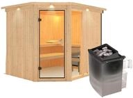 Karibu Sauna Fiona 3-9 kW Ofen-Steuerung-Inkl. Dachkranz