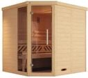 Weka Premium Massivholz-Elementsauna Kemi Eck 1 mit Glast&uuml;r/Fenster inkl.