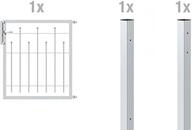 Alberts&reg; Einzeltor-Set Madrid zum Einbetonieren Feuerverzinkt 800 mm 1000 mm