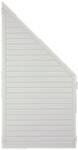 T&J LIGHTLINE Kunststoff Zaunelement Ecke links 900 x 1800/900 mm Wei&szlig;