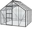 Vitavia Gew&auml;chshaus Merkur 6700 inkl. 2 Dachfenstern - 6,7 m&sup2; -schwarz-3 mm