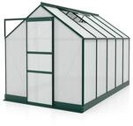 Vitavia Gew&auml;chshaus Apollo 6200 inkl. 2 Dachfenstern - 6,2 m&sup2;-dunkelgr&uuml;n-6 mm