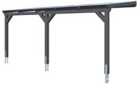 Skan Holz Wandanbau-Carport Vogtland 300 x 541 cm-schiefergrau Holzcarport