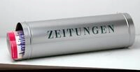 Burg W&auml;chter Zeitungsbox rund Silber 800 Si
