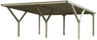 Weka Y-Doppelcarport 612 PVC Kunststoffdach (Holzcarport)