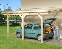 Weka Anlehn-Carport-306 x 704 cm (Holzcarport)