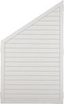 T&J LIGHTLINE Kunststoff Zaunelement Ecke links 900 x 1500/900 mm, wei&szlig;