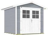 Weka 21 mm Gartenhaus 224 235 x 239 cm grau - 50 % Rabatt auf Dacheindeckung