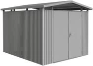 Biohort Ger&auml;tehaus Panorama mit Doppelt&uuml;r-273 x 318 cm (Gr. P 5)-quarzgrau-metallic