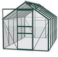 Vitavia Gew&auml;chshaus Venus 6200 inkl. 2 Dachfenstern - 6,2 m&sup2; -dunkelgr&uuml;n-3 mm