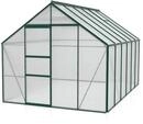 Vitavia Gew&auml;chshaus Merkur 9900 inkl. 2 Dachfenstern - 9,9 m&sup2; -dunkelgr&uuml;n-6 mm