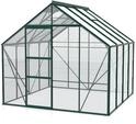 Vitavia Gew&auml;chshaus Merkur 6700 inkl. 2 Dachfenstern - 6,7 m&sup2; -dunkelgr&uuml;n-3 mm