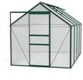 Vitavia Gew&auml;chshaus Calypso 5800 inkl. 2 Dachfenstern - 5,8 m&sup2; -dunkelgr&uuml;n-4 mm