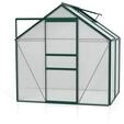 Vitavia Gew&auml;chshaus Calypso 3000 inkl. 1 Dachfenster - 3,0 m&sup2; -dunkelgr&uuml;n-4 mm