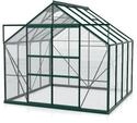 Vitavia Gew&auml;chshaus Mars 6700 inkl. 2 Dachfenstern - 6,7 m&sup2; -dunkelgr&uuml;n-3 mm