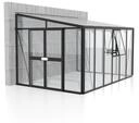 Vitavia Gew&auml;chshaus Helena 10200 inkl. 2 Seitenfenstern - 10,2 m&sup2; -schwarz