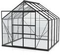 Vitavia Gew&auml;chshaus Mars 6700 inkl. 2 Dachfenstern - 6,7 m&sup2; -schwarz-3 mm