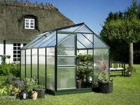 Halls Gew&auml;chshaus Popular - 6.2 m&sup2; Gr&uuml;n mit 4 mm Stegdoppelplatten