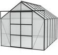 Vitavia Gew&auml;chshaus Uranus 9900 inkl. 4 Dachfenstern - 9,9 m&sup2; -schwarz-4 mm