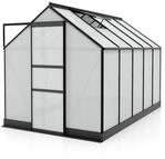 Vitavia Gew&auml;chshaus Apollo 6200 inkl. 2 Dachfenstern - 6,2 m&sup2;-schwarz-6 mm
