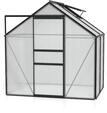Vitavia Gew&auml;chshaus Venus 2500 inkl. 1 Dachfenster - 2,5 m&sup2;-schwarz-4 mm