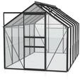 Vitavia Gew&auml;chshaus Venus 6200 inkl. 2 Dachfenstern - 6,2 m&sup2;-schwarz-3 mm