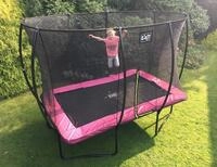 Exit Silhouette Trampolin mit Sicherheitsnetz-214 x 305 cm-rosa