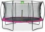 EXIT Silhouette Trampolin mit Sicherheitsnetz-&Oslash; 427 cm-rosa