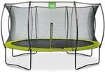 EXIT Silhouette Trampolin mit Sicherheitsnetz-&Oslash; 427 cm-gr&uuml;n