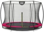 Exit Silhouette Bodentrampolin mit Sicherheitsnetz-&Oslash; 366 cm-rosa