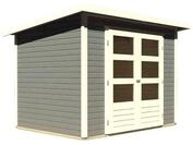 Karibu Gartenhaus Stockach 3 - 19 mm-246 x 186 cm-terragrau