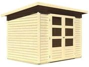 Karibu Gartenhaus Stockach 3 &ndash; 19 mm-246 x 186 cm-naturbelassen