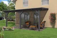 Skan Holz Terrassen&uuml;berdachung Andria aus Leimholz mit Mittelpfosten Breite 541