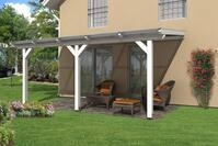 Skan Holz Terrassen&uuml;berdachung Andria 541x350cm wei&szlig; aus Leimholz