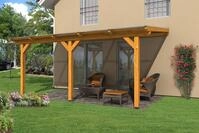Skan Holz Terrassen&uuml;berdachung Andria 541x400cm eiche hellaus Leimholz