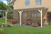 Skan Holz Terrassen&uuml;berdachung Andria aus Leimholz 648x350cm